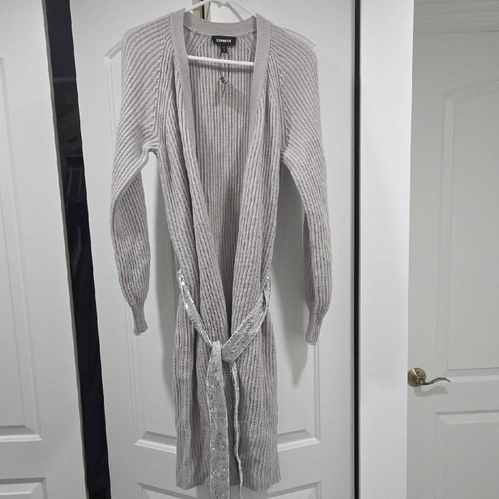 Express Light Gray Women's Cardigan